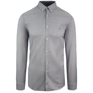 Lacoste Slim Fit Oxford Herren Graues Gewebtes Hemd