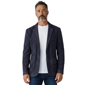 Herren italienische Marine-Wildlederblazerjacke – Trabzon