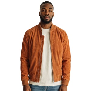 Herren Tan Goat Wildleder MA-1 Bomberjacke – Antalya