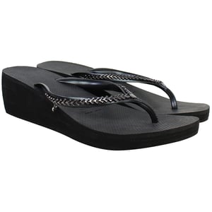 Havaianas High Metal Grega Damen Schwarze Keilflip-Flops