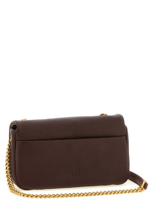 PINKO Braune Lammleder Schultertasche