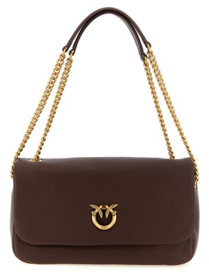 PINKO Braune Lammleder Schultertasche