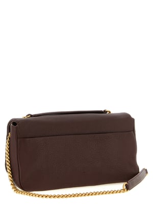 PINKO Braune Lammleder Schultertasche