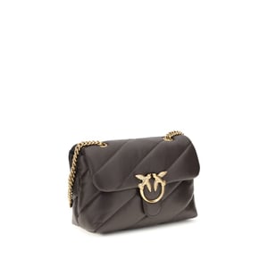 PINKO Schultertasche aus braunem Kalbsleder Bos Taurus