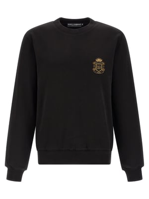 Dolce & Gabbana Schwarzes Baumwoll-Sweatshirt