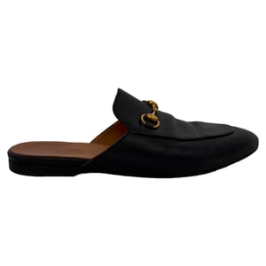 Gucci Princetown Mules aus schwarzem Leder