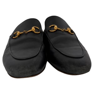 Gucci Princetown Mules aus schwarzem Leder