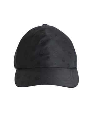 Alexander McQueen Baseballkappe mit Totenkopf-Print aus schwarzem Polyester
