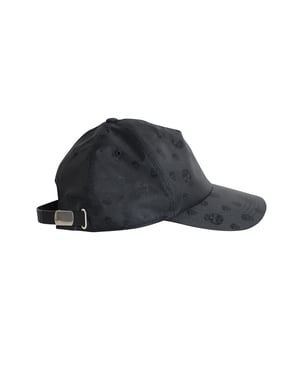 Alexander McQueen Baseballkappe mit Totenkopf-Print aus schwarzem Polyester