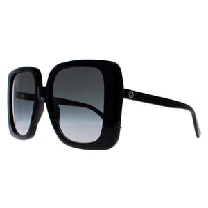 Gucci Quadratische Damen Sonnenbrille Schwarz Grau GG1314S
