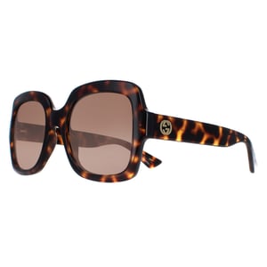 Gucci Square Damen Havanna Braun Farbverlauf GG1337S