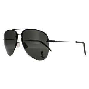 Saint Laurent Aviator Unisex Sonnenbrille Schwarz Grau