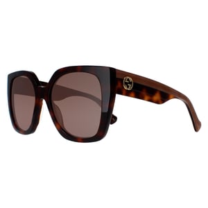 Gucci Square Damen Havanna Kristall Braun Farbverlauf GG1300S