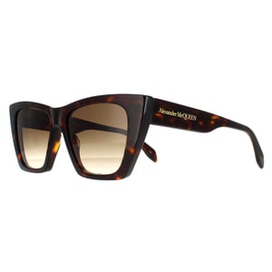 Alexander McQueen Cat Eye Womens Dark Havana Braun Gradient AM0299S
