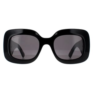 Gucci Square Womens Schwarz mit Silber Grau GG1695S