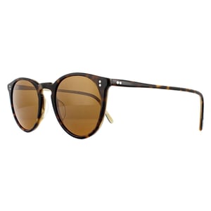 Oliver Peoples Runde Herren Horn Braun Sonnenbrille