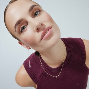 Luxenter, zoqoyi Ohrringe aus 925 Sterlingsilber und natürlichem Amethyst 18K vergoldet