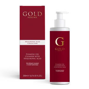 Gold Serums Schäumender Anti-Aging-Reinigungsschaum mit Hyaluronsäure, 200 ml