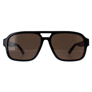 Gucci Aviator Herren Schwarz Braun Polarisiert GG1342S
