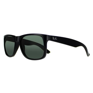 Ray-Ban Sonnenbrille Justin 4165 601/71 Glänzend Schwarz Grün