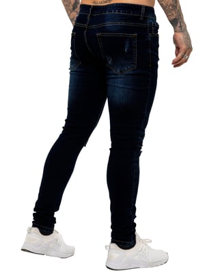 Enzo Herren Skinny Ripped Jeans