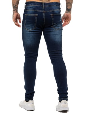 Enzo Herren Skinny Ripped Jeans