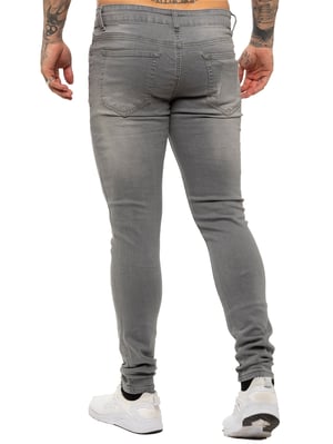 Enzo Herren Skinny Ripped Jeans