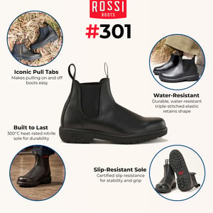 Rossi 301 Endura Chelsea-Stiefel aus schwarzem Leder