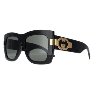 Gucci Square Womens Schwarz mit Gold Grau GG1688S