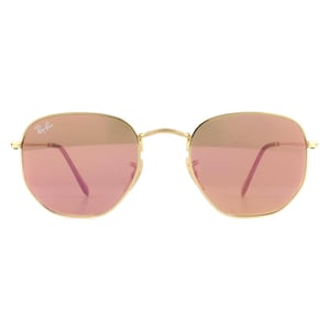 Ray-Ban Sonnenbrille Hexagonal 3548N 001/Z2 Gold Kupfer Flash Spiegel