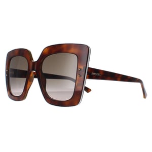 Jimmy Choo Square Damen Havanna Braun Farbverlauf AURI/G/S