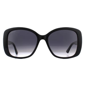 Gucci Butterfly Damen Schwarz Grau Gradient Sonnenbrille