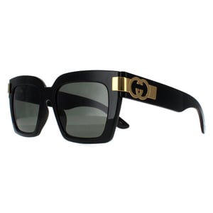 Gucci Square Womens Schwarz mit Gold Grau GG1689S