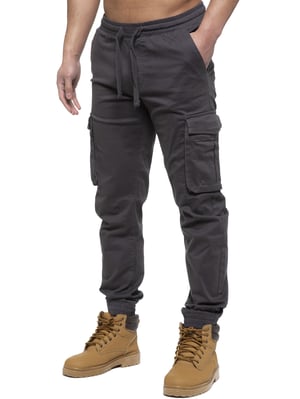 Enzo | Herren Cargo-Jogger-Jeans - Grau