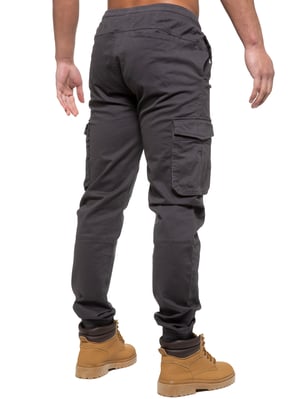 Enzo | Herren Cargo-Jogger-Jeans - Grau