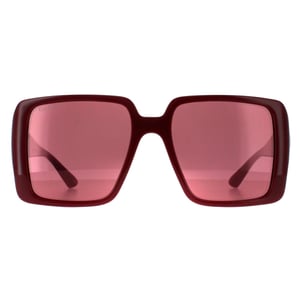 Gucci Square Womens Burgund mit Silber Rot mit Silber Spiegel GG1692S