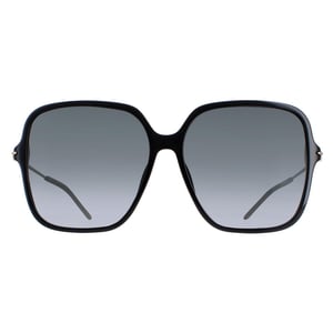Gucci Square Womens Glänzend Schwarz und Gold Grau Gradient GG1267S