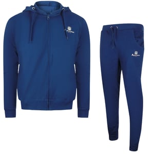 Aquascutum - Set Aus Kapuzenpullover Und Trainingshose Mit Reißverschluss In Marineblau