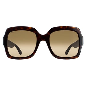 Gucci Square Womens Havanna Glitter Blau und Rot Braun Gradient GG0036SN