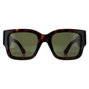 Gucci Square Womens Havanna mit Grün und Rot Grün GG1663S
