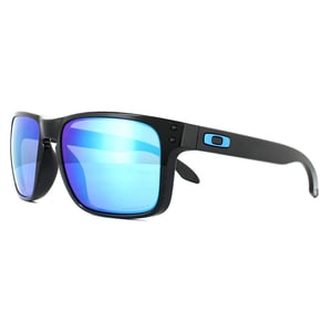 Oakley Rectangle Mens poliert schwarz Prizm Sapphire Sonnenbrillen