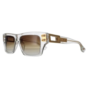 Dita Rectangle Unisex Crystal Clear Gelbgold Dunkelbraun bis Klar Gradient Grandmaster Seven