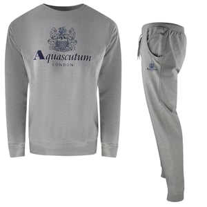 Aquascutum - Old School - Trainingshosen-set Mit Rundhalsausschnitt In Grau
