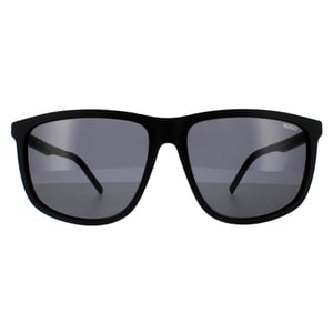 Hugo von Hugo Boss Rechteckige Herren Sonnenbrille Matt Schwarz Grau