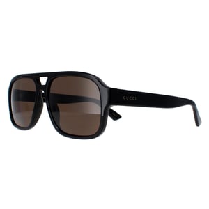 Gucci Aviator Herren Schwarz Braun Polarisiert GG1342S