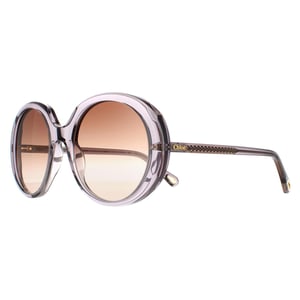 Chloe Oval Womens Transparent Grau Braun Gradient CH0007S