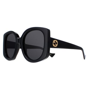 Gucci Rund Damen Schwarz Grau GG1257S