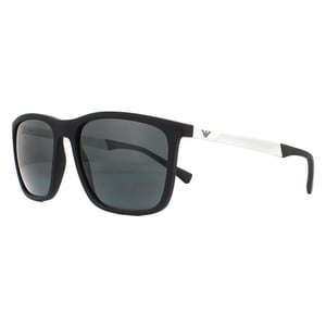 Emporio Armani Sonnenbrille EA4150 506387 Gummi Schwarz Grau