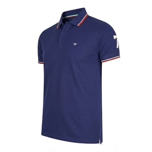 Cappuccino Italia Polo SS Polo Applique Pique Blau