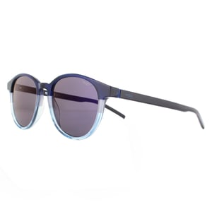 Hugo by Hugo Boss Runde Mens Matte Blau Türkis Blau Spiegel Sonnenbrillen
